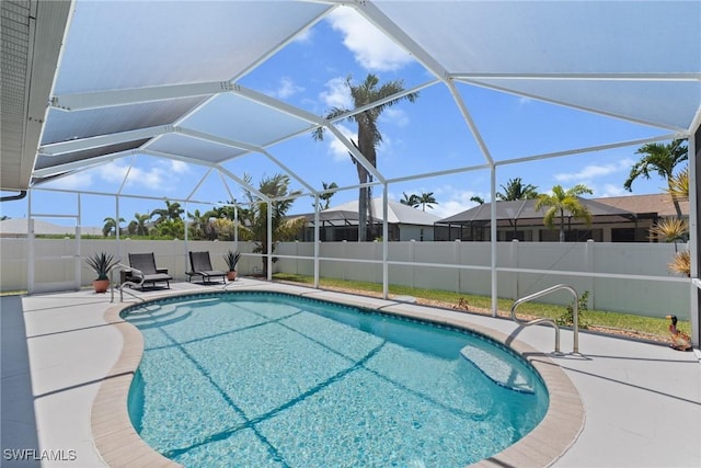 2640 SW 29th Ave, Cape Coral, FL 33914 - view of pool featuring a patio area, fence, and a lanai