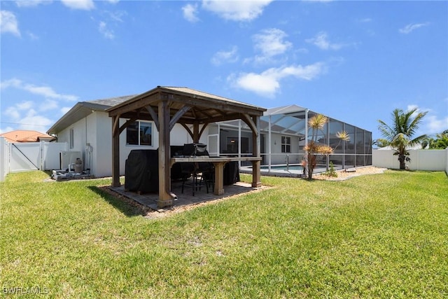 2640 SW 29th Ave, Cape Coral, FL 33914 - view of yard with a gazebo and a patio area