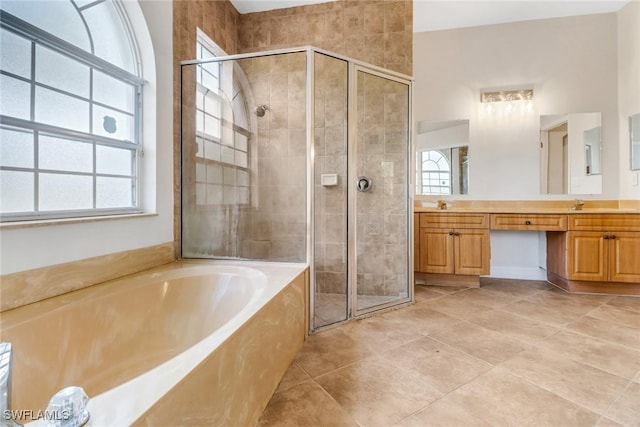 4220 12th Ave SE, Naples, FL 34117 - full bath with a stall shower, a healthy amount of sunlight, and a bath