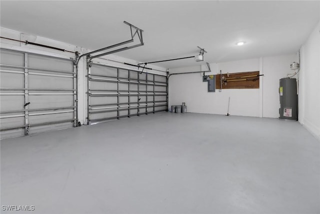 4220 12th Ave SE, Naples, FL 34117 - garage with electric panel, water heater, and a garage door opener