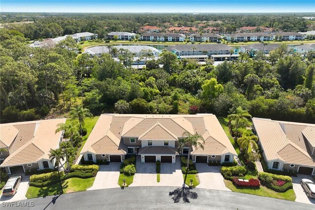 aerial view with a residential view