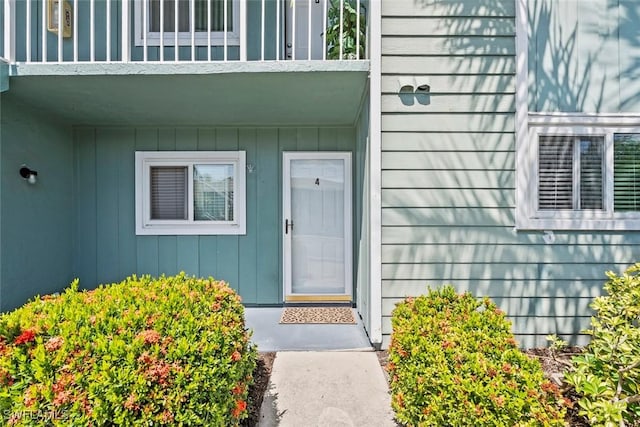 view of doorway to property