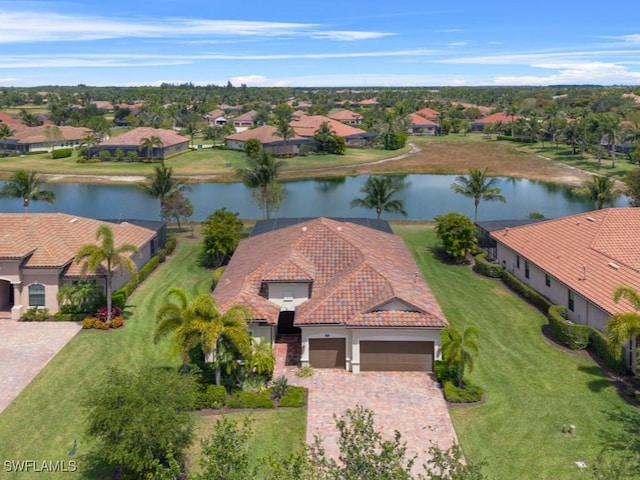 9459 Campanile Cir, Naples, FL 34114 - aerial view of residential area featuring a nearby body of water