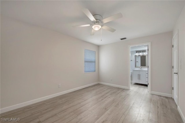 5 Rivard Rd Unit 22, Naples, FL 34112 - unfurnished bedroom with light wood-style floors, baseboards, and a ceiling fan