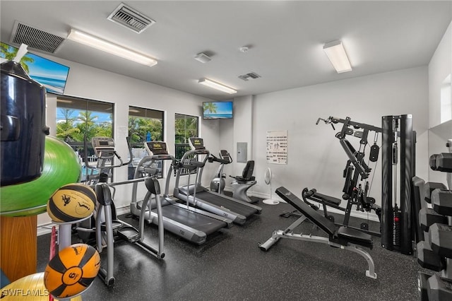 15030 Cortona Way, Fort Myers, FL 33908 - gym featuring visible vents
