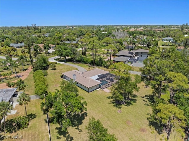 aerial view featuring a residential view