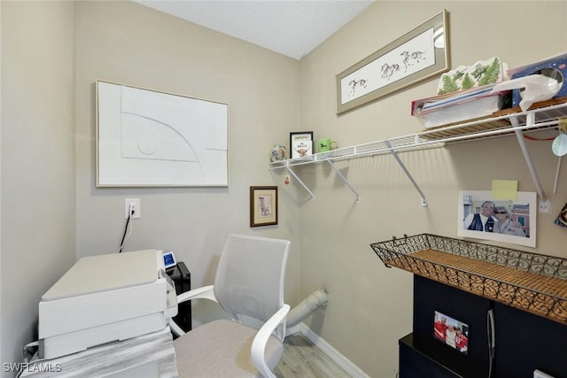 14871 Crescent Cove Dr, Fort Myers, FL 33908 - office featuring baseboards and wood finished floors