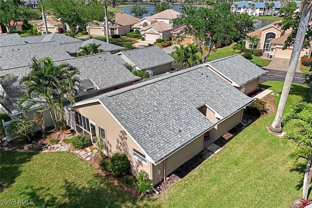 14871 Crescent Cove Dr, Fort Myers, FL 33908 - bird's eye view with a water view and a residential view