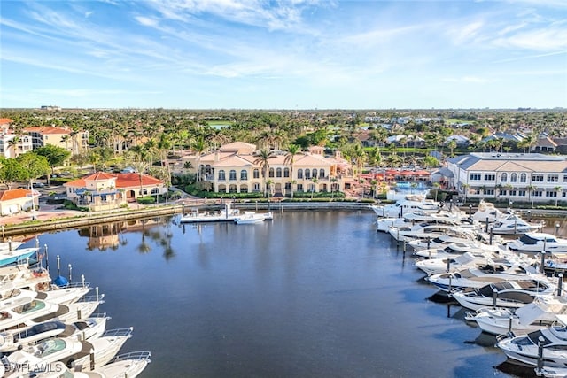 14871 Crescent Cove Dr, Fort Myers, FL 33908 - aerial view with a water view