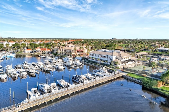 14871 Crescent Cove Dr, Fort Myers, FL 33908 - drone / aerial view with a water view