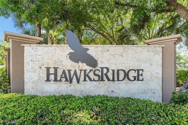 view of community sign
