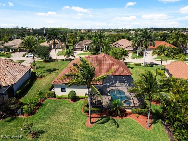 bird's eye view featuring a residential view