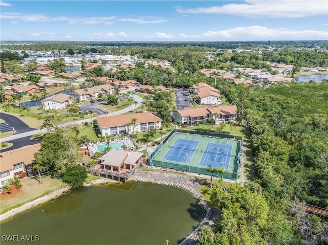 5731 Foxlake Dr Unit 1, North Fort Myers, FL 33917 - drone / aerial view with a water view