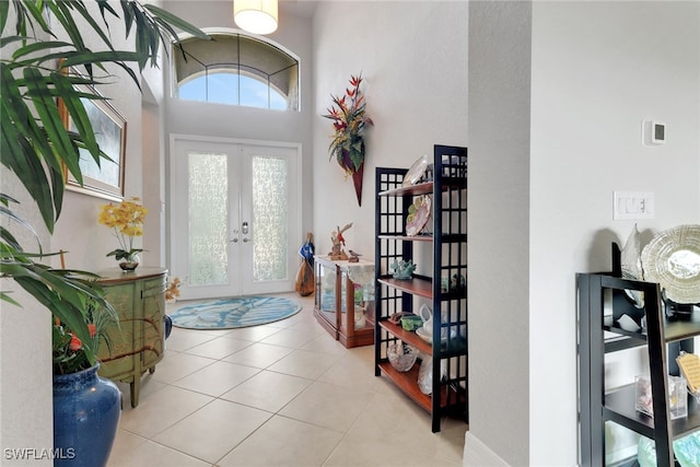 11692 Stonecreek Cir, Fort Myers, FL 33913 - tiled entryway with french doors