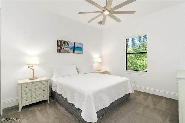 10191 Strike Ln, Bonita Springs, FL 34135 - carpeted bedroom featuring baseboards and ceiling fan