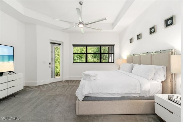 10191 Strike Ln, Bonita Springs, FL 34135 - bedroom featuring baseboards, a ceiling fan, and carpet flooring