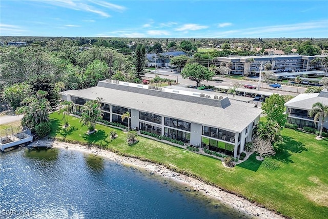 drone / aerial view of a large body of water