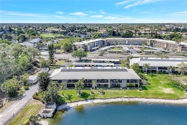 drone / aerial view of a large body of water