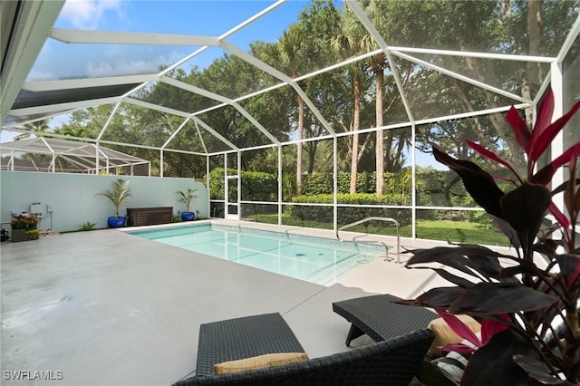 2733 Island Pond Ln, Naples, FL 34119 - view of pool featuring a patio and a lanai