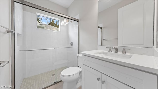 17825 Summerland Key Ct, Fort Myers, FL 33908 - full bath featuring vanity, toilet, and a stall shower