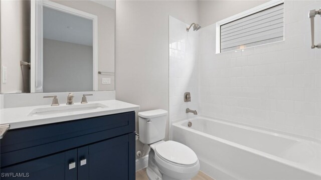 17825 Summerland Key Ct, Fort Myers, FL 33908 - bathroom with toilet, vanity, and shower / bath combination