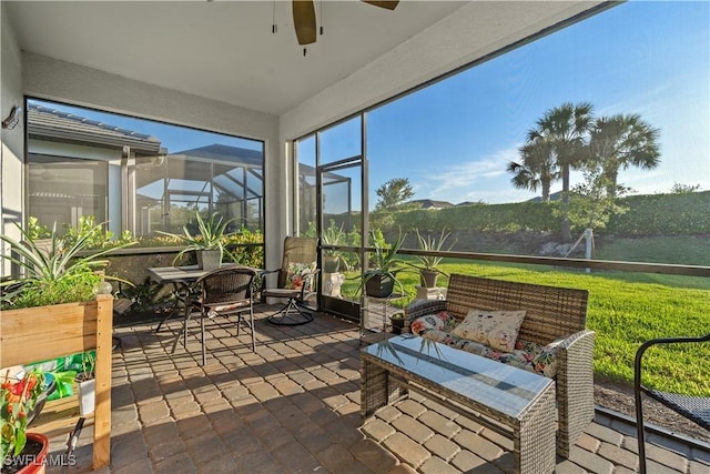 17152 Ashford Ter, Fort Myers, FL 33967 - sunroom / solarium with a ceiling fan