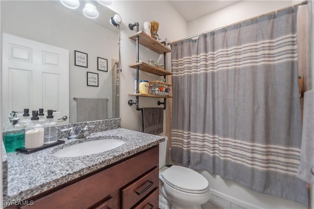 17152 Ashford Ter, Fort Myers, FL 33967 - full bath featuring vanity, toilet, and shower / tub combo with curtain