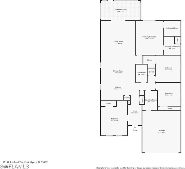 17152 Ashford Ter, Fort Myers, FL 33967 - floor plan / room layout