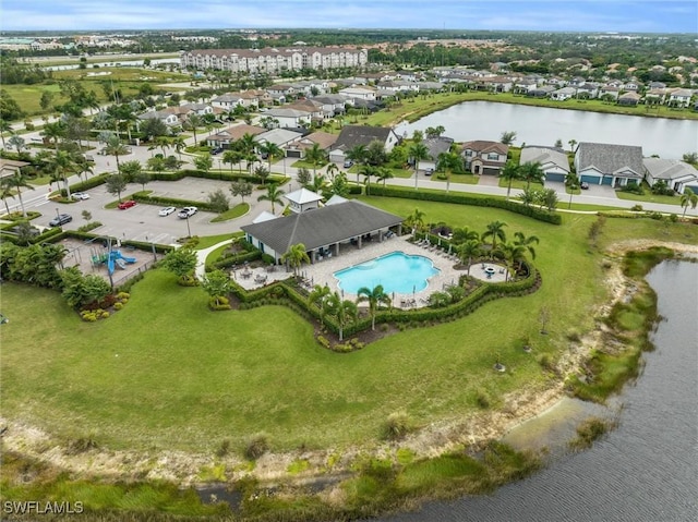 17152 Ashford Ter, Fort Myers, FL 33967 - drone / aerial view of a large body of water and a pool
