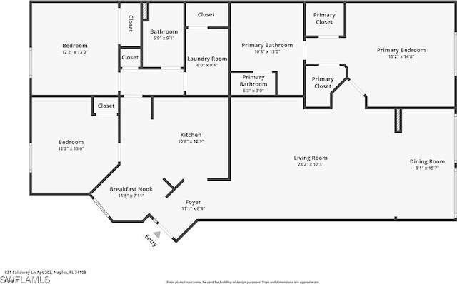 831 Sailaway Ln Unit 203, Naples, FL 34108 - home floor plan