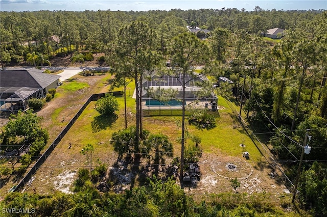 aerial view with a view of trees