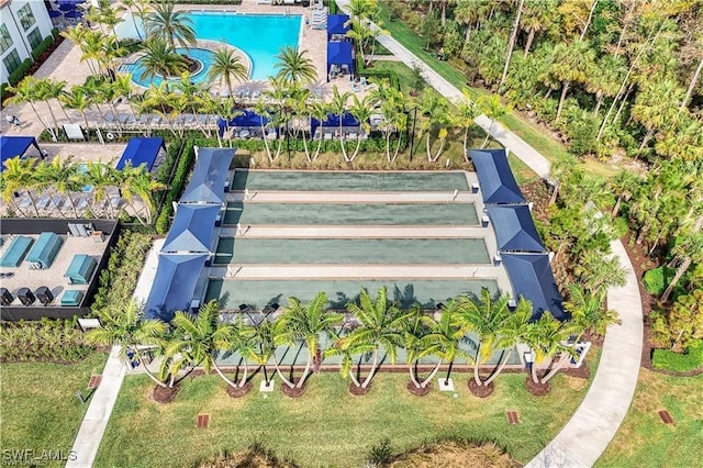 12389 Dahlia Ct, Naples, FL 34120 - aerial view of a pool