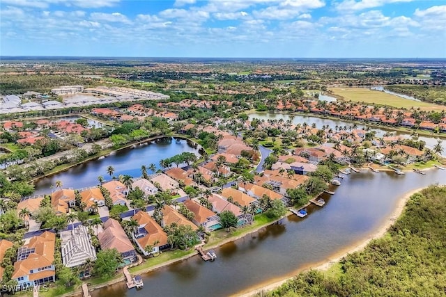 8442 Mallards Way, Naples, FL 34114 - bird's eye view with a water view and a residential view