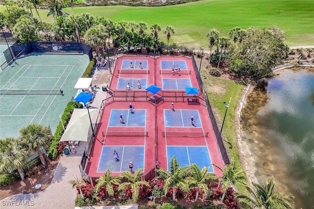 8442 Mallards Way, Naples, FL 34114 - bird's eye view with a water view and golf course view