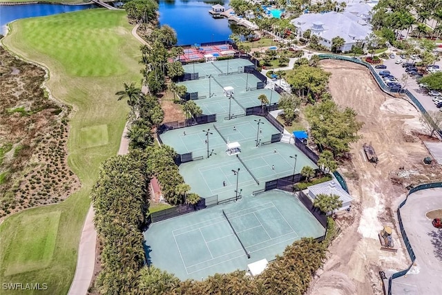 8442 Mallards Way, Naples, FL 34114 - drone / aerial view featuring a water view and view of golf course