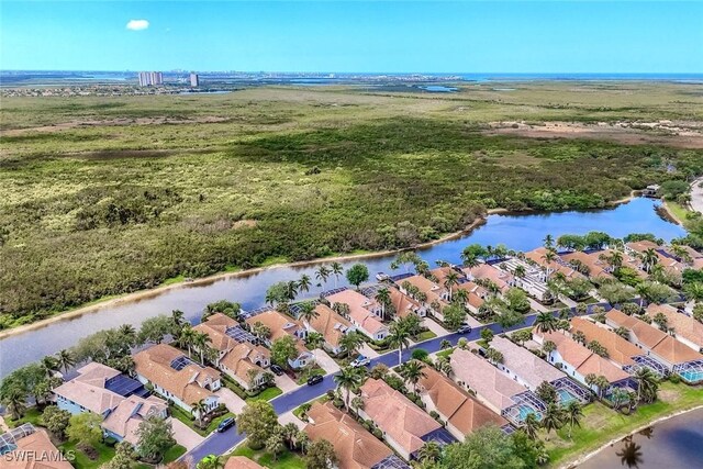 8442 Mallards Way, Naples, FL 34114 - bird's eye view featuring a water view and a residential view
