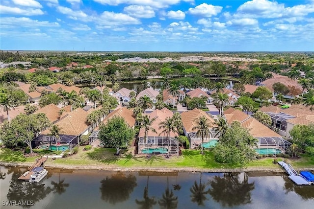 8442 Mallards Way, Naples, FL 34114 - drone / aerial view featuring a residential view and a water view
