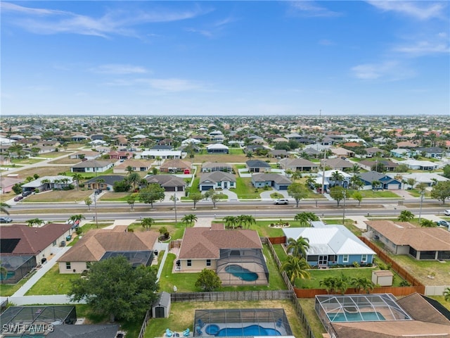 drone / aerial view with a residential view