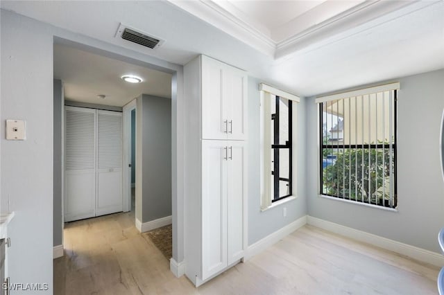 15177 Parkside Dr Unit 104, Fort Myers, FL 33908 - hall with visible vents, baseboards, and light wood-type flooring
