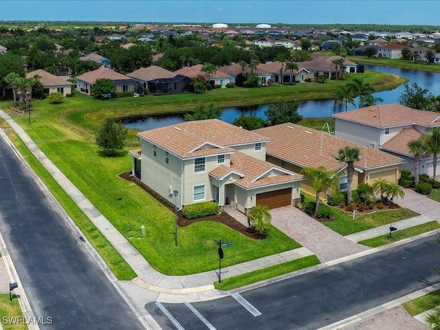 2478 Heydon Cir E, Naples, FL 34120 - drone / aerial view featuring a residential view and a water view