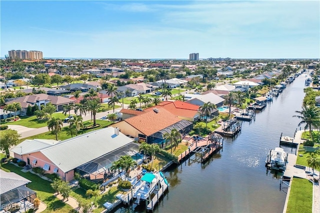 937 SW 54th Ln, Cape Coral, FL 33914 - aerial view featuring a water view and a residential view