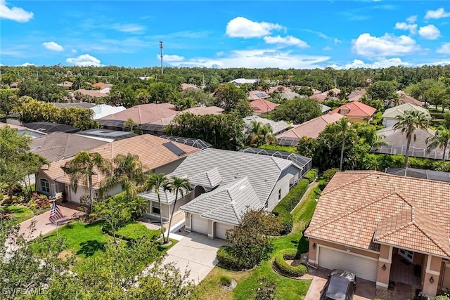 aerial view featuring a residential view