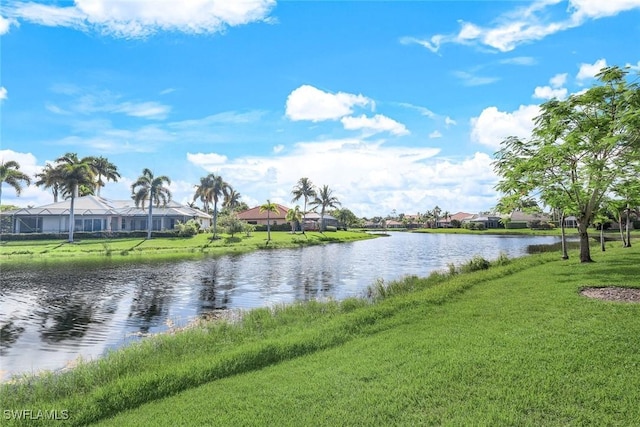 view of water feature featuring a residential view