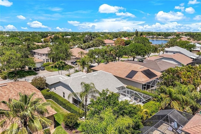 bird's eye view with a residential view