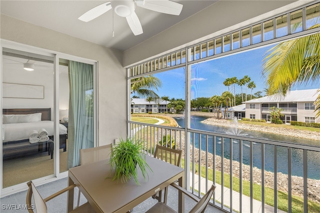 7940 Mahogany Run Ln Unit 625, Naples, FL 34113 - sunroom featuring a water view