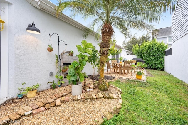view of yard featuring a patio