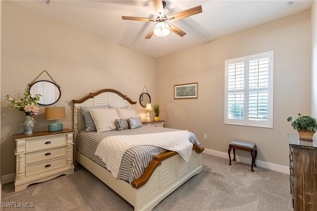 3129 Preserves Edge Ct, Fort Myers, FL 33905 - bedroom featuring baseboards, a ceiling fan, and light carpet