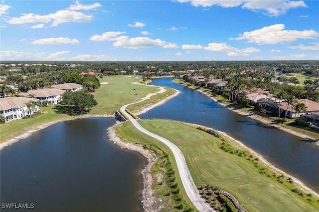 28666 San Lucas Ln Unit 102, Bonita Springs, FL 34135 - bird's eye view with a residential view, view of golf course, and a water view