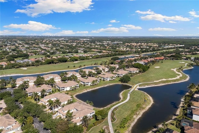 28666 San Lucas Ln Unit 102, Bonita Springs, FL 34135 - birds eye view of property with a water view, view of golf course, and a residential view