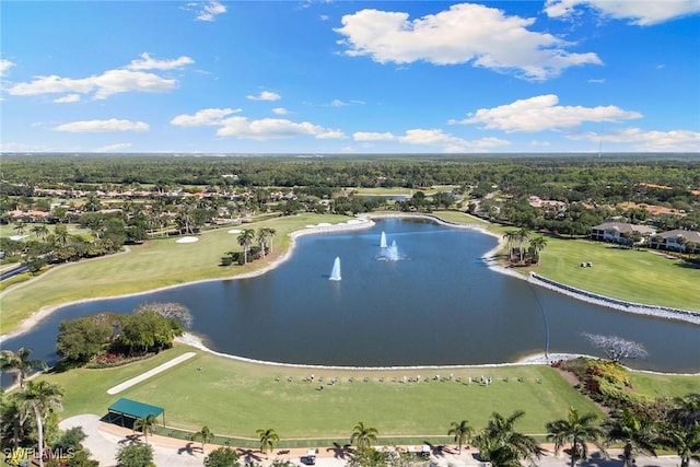 28666 San Lucas Ln Unit 102, Bonita Springs, FL 34135 - birds eye view of property with a water view, golf course view, and a residential view